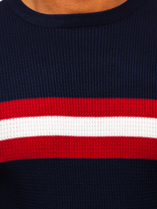 Sötétkék férfi pulóver Bolf H2113