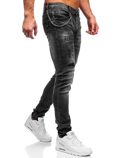 Férfi slim fit farmernadrág fekete színben Bolf 60027W0