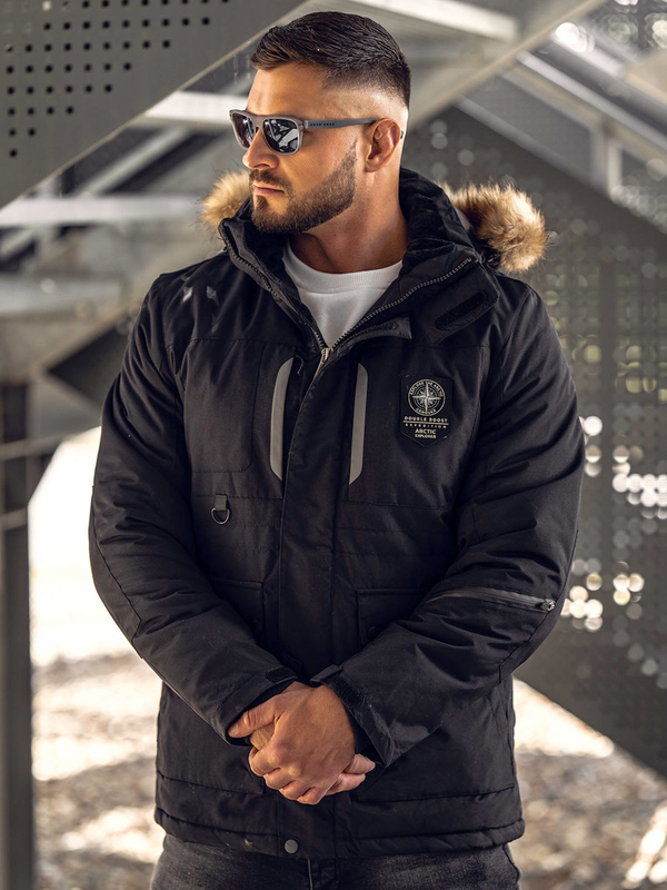 Téli férfi dzseki fekete színben Bolf 1827A