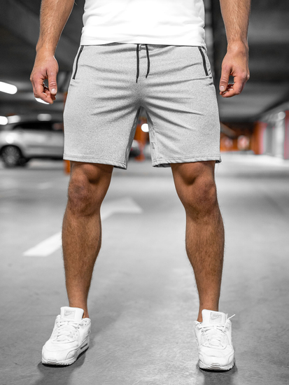 Férfi rövid szabadidőnadrág szürke színben Bolf 68024