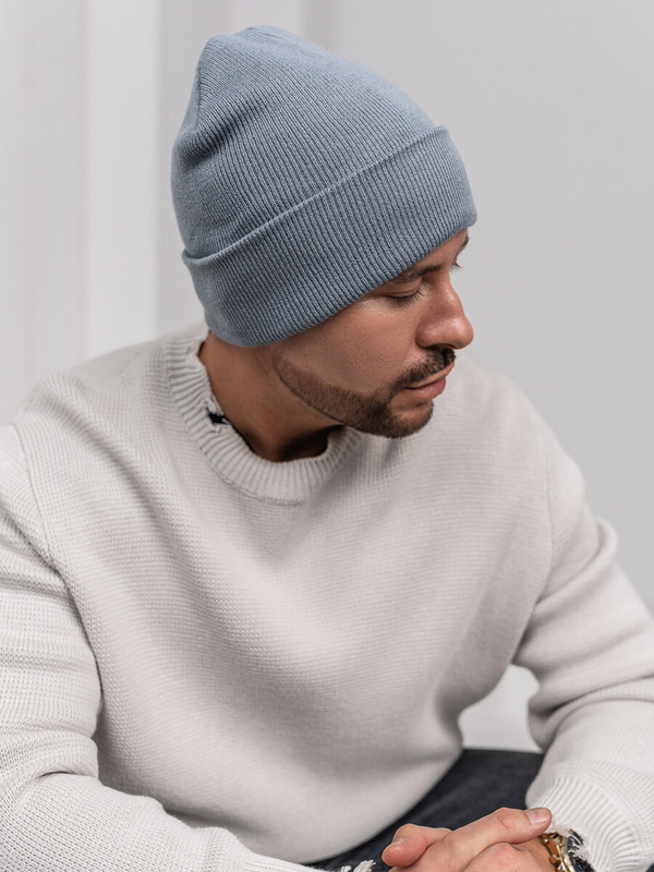 Téli bélelt férfi sapka szürke színben YW09004M