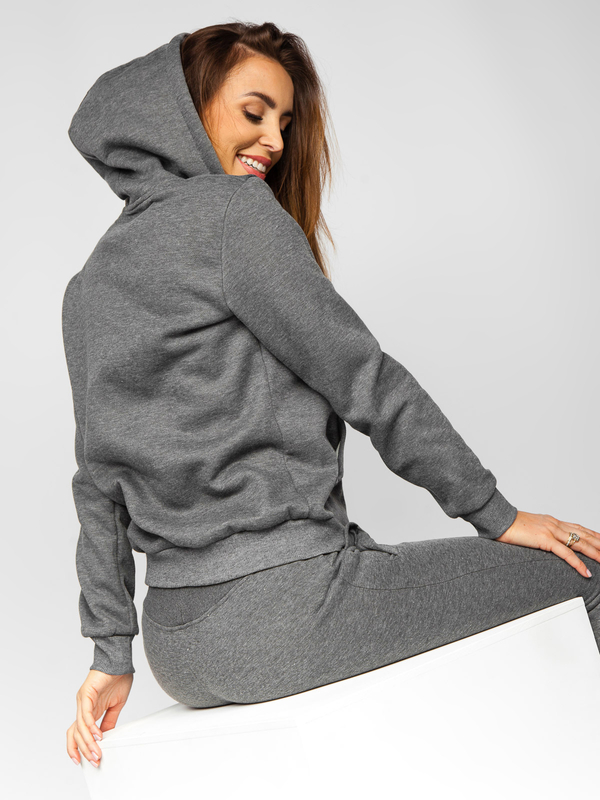 Grafit színű kétrészes női melegítő együttes Bolf 0003