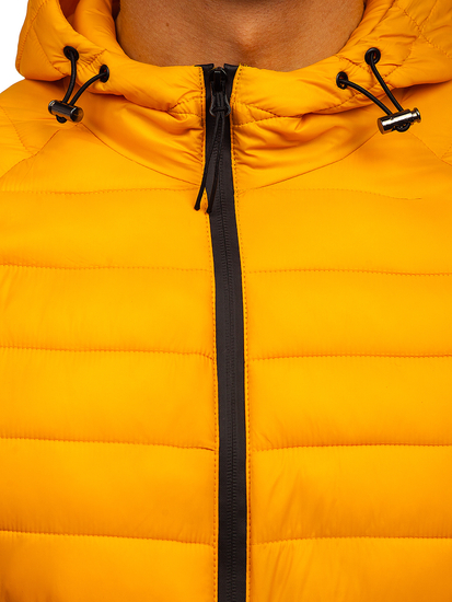 Átmeneti steppelt férfi dzseki sárga színben Bolf 13021