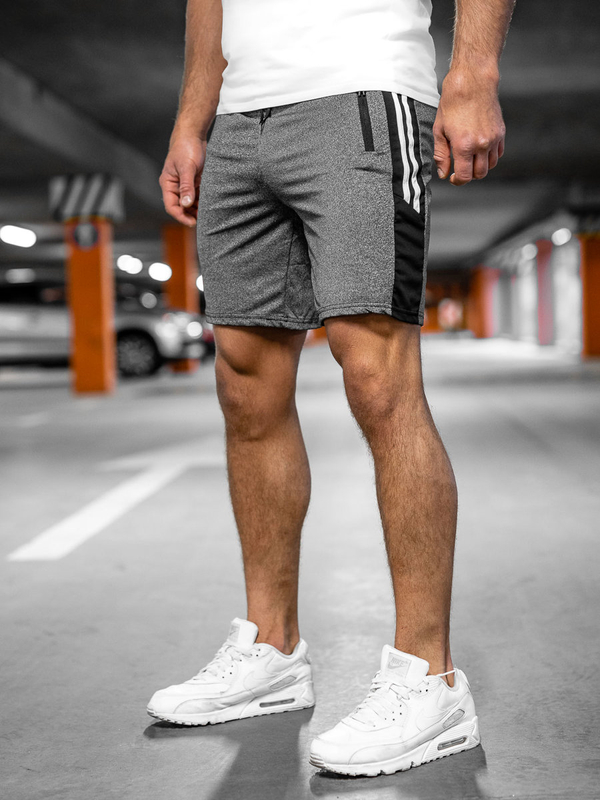 Grafitszürke férfi rövid melegítőnadrág Bolf 68006A