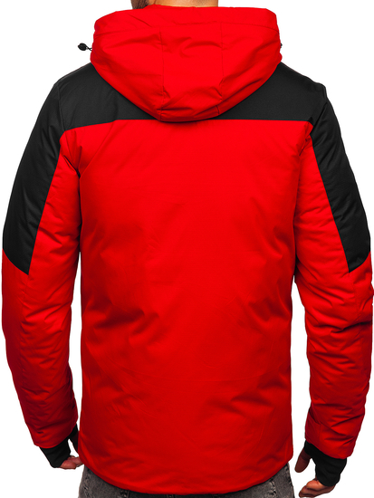 Piros téli férfi kabát Bolf 91M9902