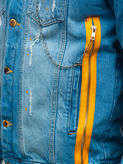 Férfi farmerdzseki kék színben Bolf 3-4