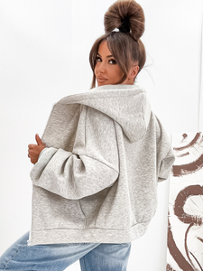 Női kapucnis pulóver szigetelt butterfly melírozott Bolf 821112