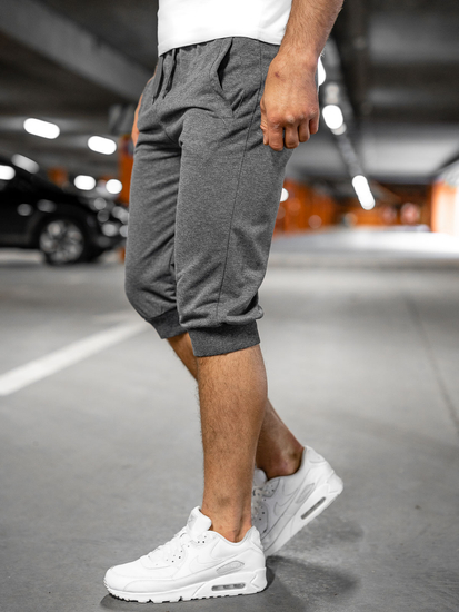 Grafitszürke férfi baggy melegítő rövidnadrág Bolf K10002A