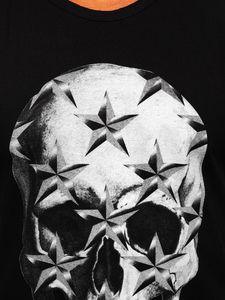 Mintás tank-top fekete színben Bolf 14817