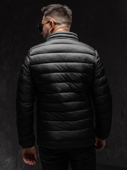 Fekete steppelt férfi átmeneti dzseki Bolf LY33A1