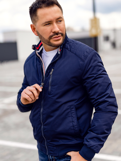 Átmeneti férfi dzseki gránátkék színben Bolf 1907A