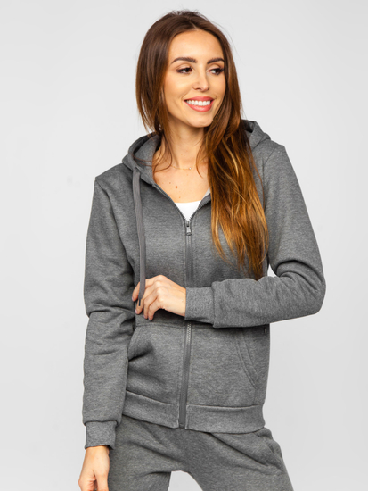 Grafit színű kétrészes női melegítő együttes Bolf 0003
