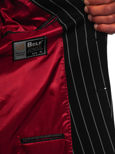 Csikós férfi casual zakó fekete-szürke színben Bolf 1652