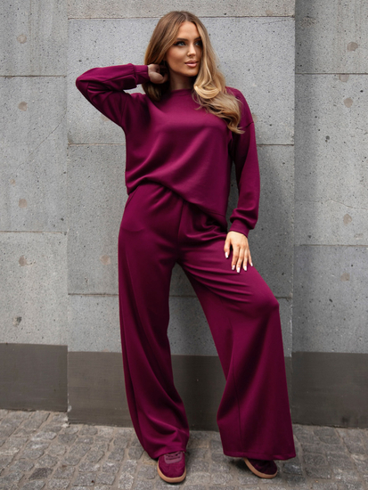 Női két darabos szett bordó Bolf 821111