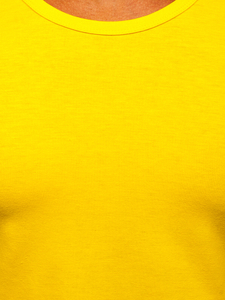 Férfi tank-top minta nélkül sárga Bolf 99001