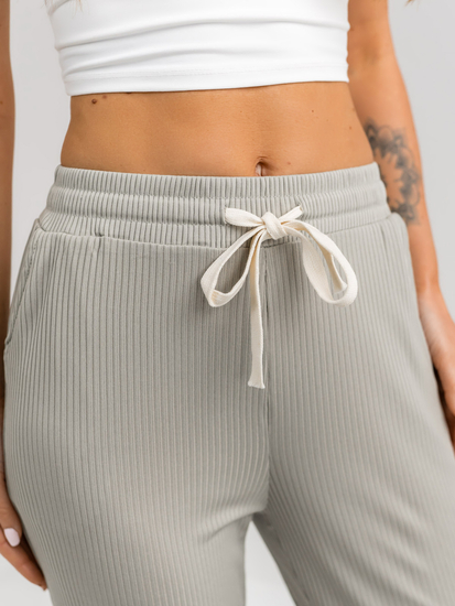 Zöld női bőszárú szövetnadrág Bolf W7958