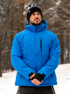 Téli férfi sportdzseki kék színben Bolf HH011