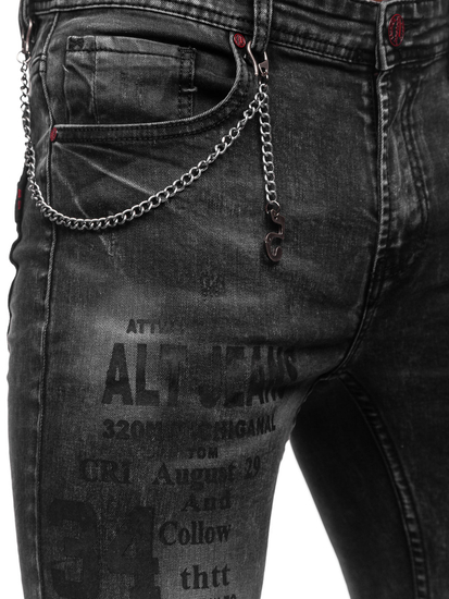 Férfi slim fit farmernadrág fekete színben Bolf 60027W0