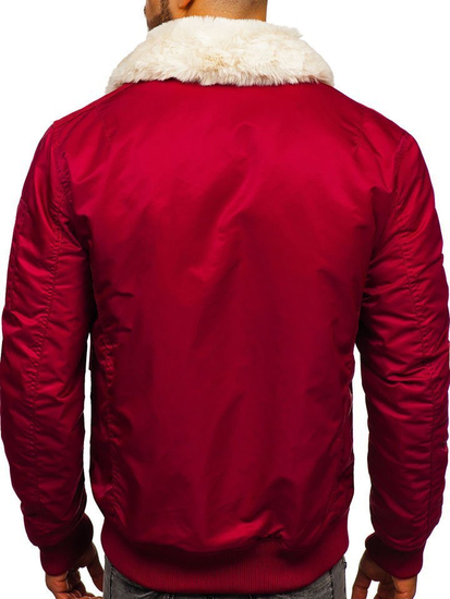 Átmeneti férfi pilóta dzseki bordó Bolf EX1787