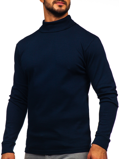 Tinta színű pamut férfi basic garbó Bolf 535