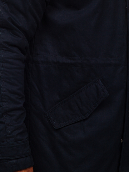 Férfi téli parka dzseki sötétkék Bolf EX838