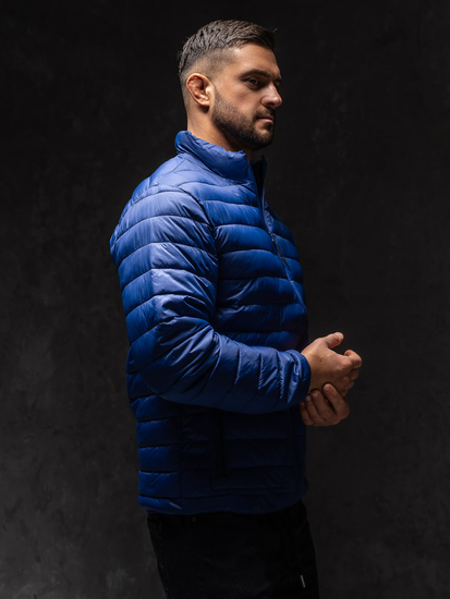 Átmeneti steppelt férfi dzseki gránátkék színben Bolf 13007