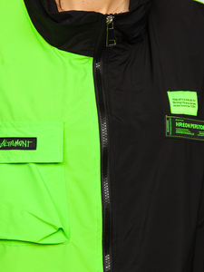 Fekete-zöld női átmeneti dzseki Bolf AG3010