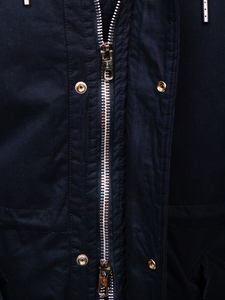 Férfi téli parka dzseki sötétkék Bolf EX838