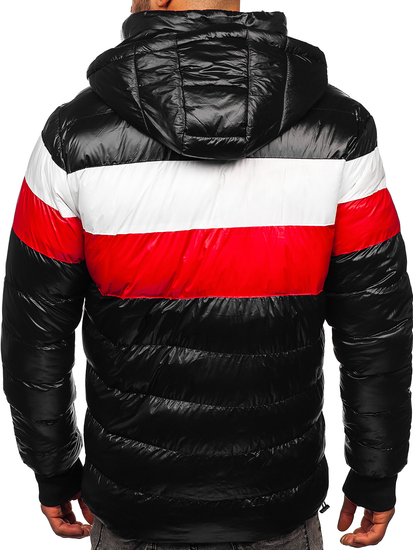 Fekete steppelt férfi téli dzseki Bolf 6592