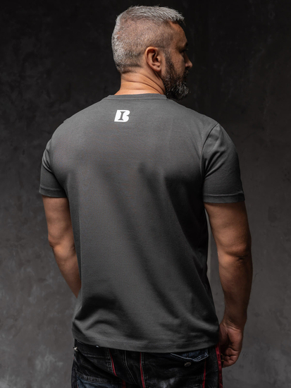 Grafit férfi póló Igor Brudny kollekcióból nyomattal 02