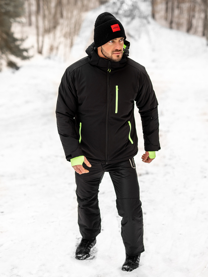 Téli férfi sportdzseki fekete színben Bolf HH011