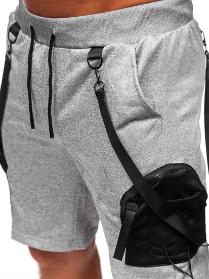 Katonai férfi rövid szabadidőnadrág szürke színben Bolf HS7179