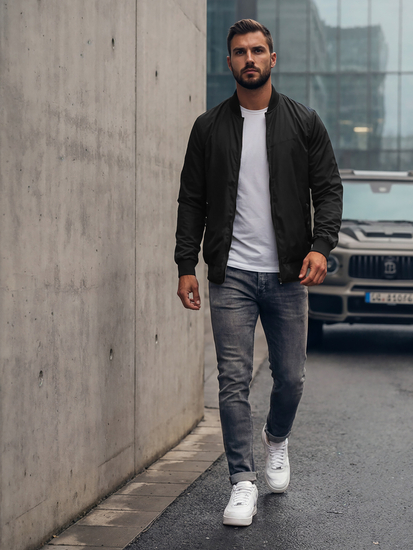 Átmeneti férfi dzseki fekete-piros színben Bolf W3909