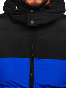 Steppelt férfi mellény kapucnival kék Bolf 1189