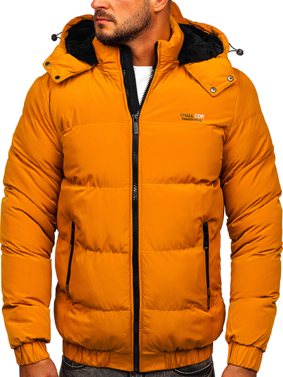 Steppelt téli férfi dzseki camel színben Bolf 6904