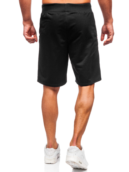 Fekete pamut rövidnadrág férfi Bolf 8K1502