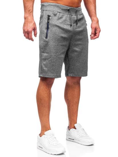 Férfi rövid szabadidőnadrág grafit színben Bolf 8K288