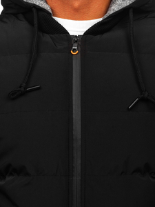 Steppelt téli férfi dzseki fekete színben Bolf 7408