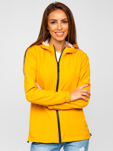 Camel színű női széldzseki, sportos átmeneti kabát Bolf HH036