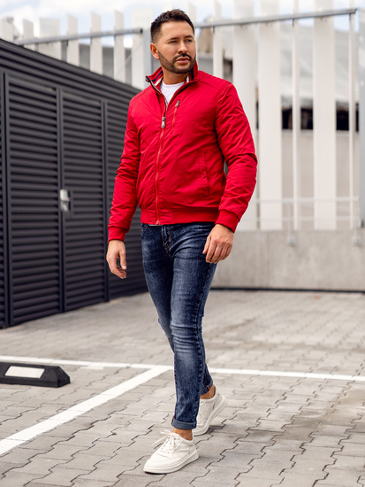 Átmeneti férfi dzseki piros színben Bolf 1907A