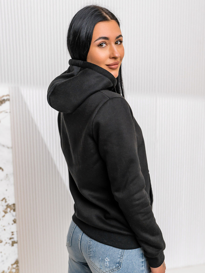 Fekete női kenguru pulóver Bolf W02A1