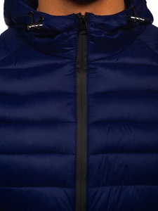 Átmeneti steppelt férfi dzseki gránátkék színben Bolf 13021