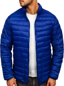 Átmeneti steppelt férfi dzseki gránátkék színben Bolf 13007