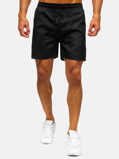 Fekete rövid férfi fürdőnadrág Bolf QD32