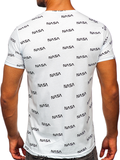 Fehér férfi t-shirt mintával Bolf 14950