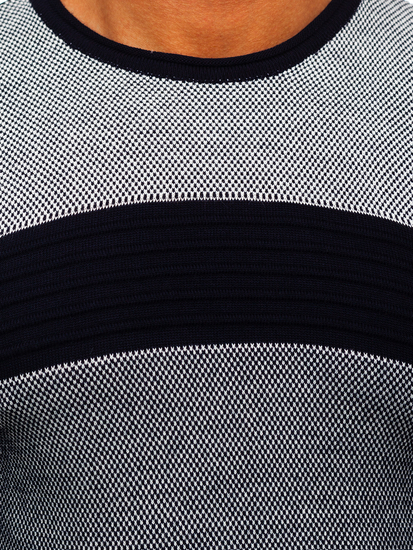 Férfi pulóver gránátkék színben Bolf 1020