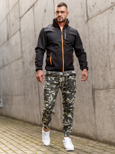 Átmeneti férfi softshell dzseki fekete színben Bolf KS2185A