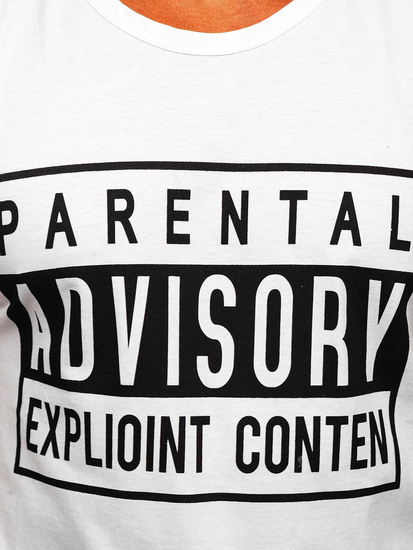 Mintás tank-top fehér színben Bolf 14828