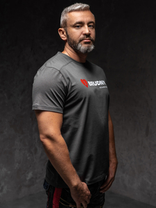 Grafit férfi póló Igor Brudny kollekcióból nyomattal 02