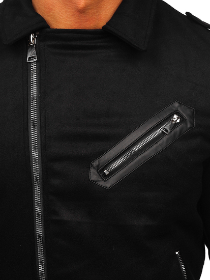 Átmeneti férfi motorosdzseki fekete színben Bolf 79M15501